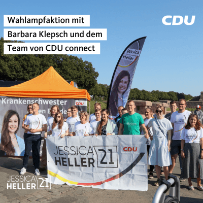 Wahlkampfaktion mit Barbara Klepsch und dem Team von CDU connect