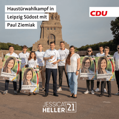 Haustürwahlkampf in Leipzig Südost mit Paul Ziemiak