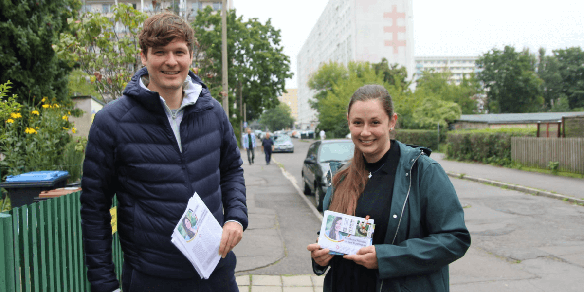 Wahlkampfaktion mit Conrad Clemens