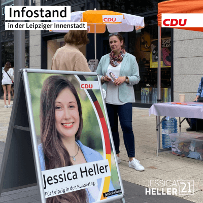 Infostand in der Innenstadt