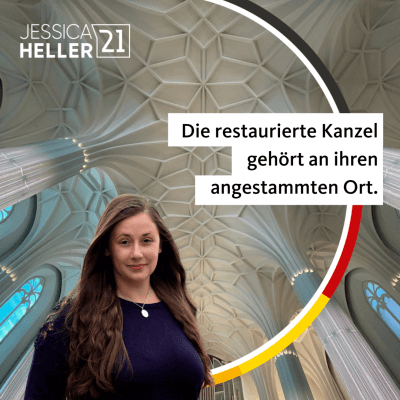 Die restaurierte Kanzel gehört in die Universitätskirche St. Pauli!