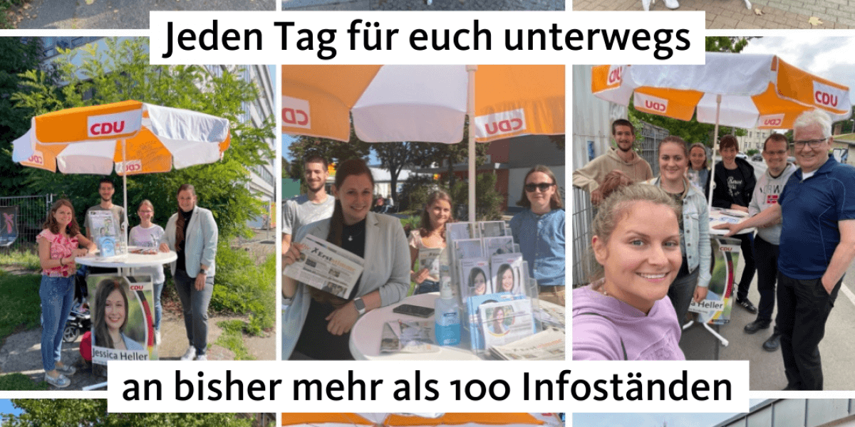 Jeden Tag für euch unterwegs an bisher mehr als 100 Infoständen