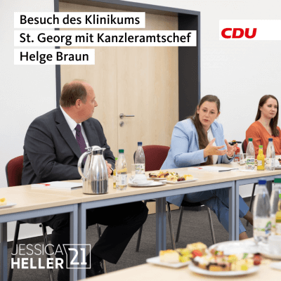 Besuch des Klinikums St. Georg mit Kanzleramtschef Helge Braun