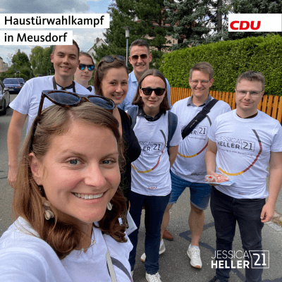 Haustürwahlkampf in Meusdorf