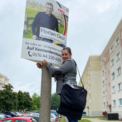 JU Sachsen Unterstützertag - Aktion mit Florian Oest